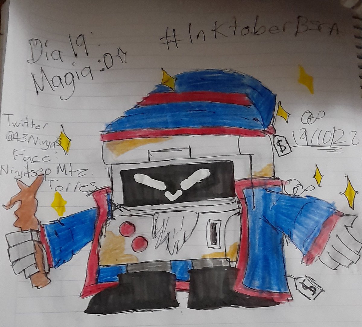 NinjinP8's tweet photo. Un 8 mago, todo bonito, todo chiquito, todo medio oxidado :3
#InktoberBSCA #ochobit #BrawlStars #dizfraz #mago #maquina #dibujo #art https://t.co/H5gXeG7oxw