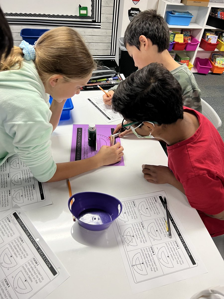 CarrieBoyleCISD's tweet photo. Reflection….what is it and what causes it to happen? All questions 5th graders now have the answers to! @AustinElem #AustinOurStory #CISD_Science https://t.co/iyqy4GN9PJ