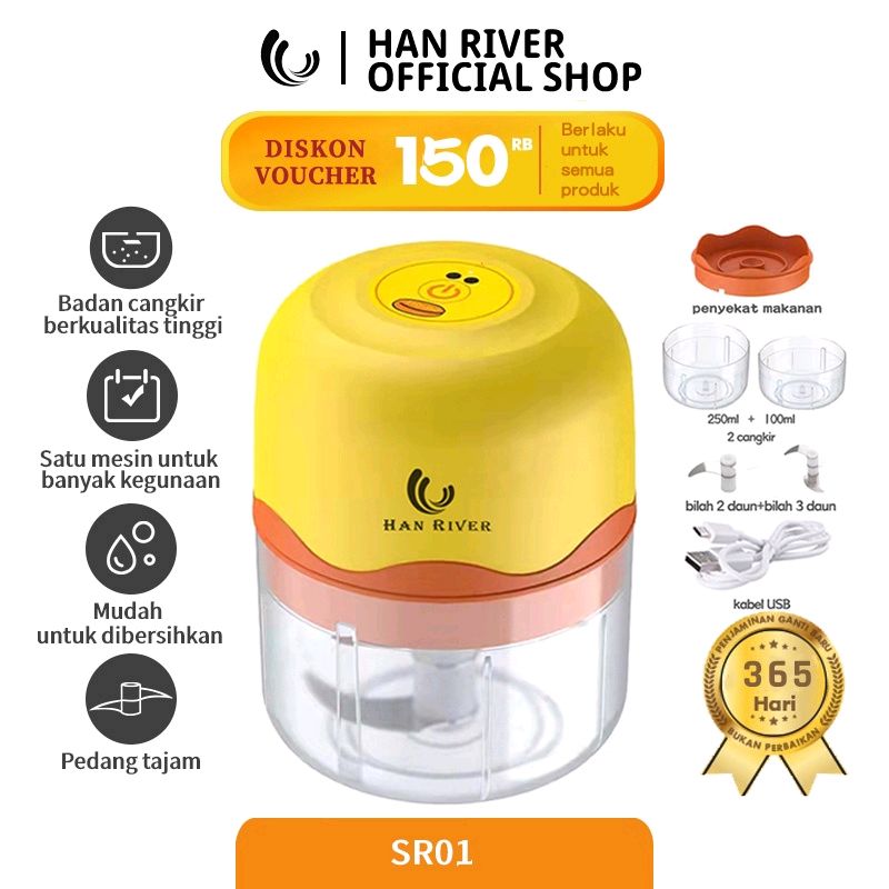 Cek HAN RIVER SR01 Blender Food Chopper/Food Processor dengan harga Rp79.000. Dapatkan di Shopee sekarang! shope.ee/2VH2zm69JI?sha…