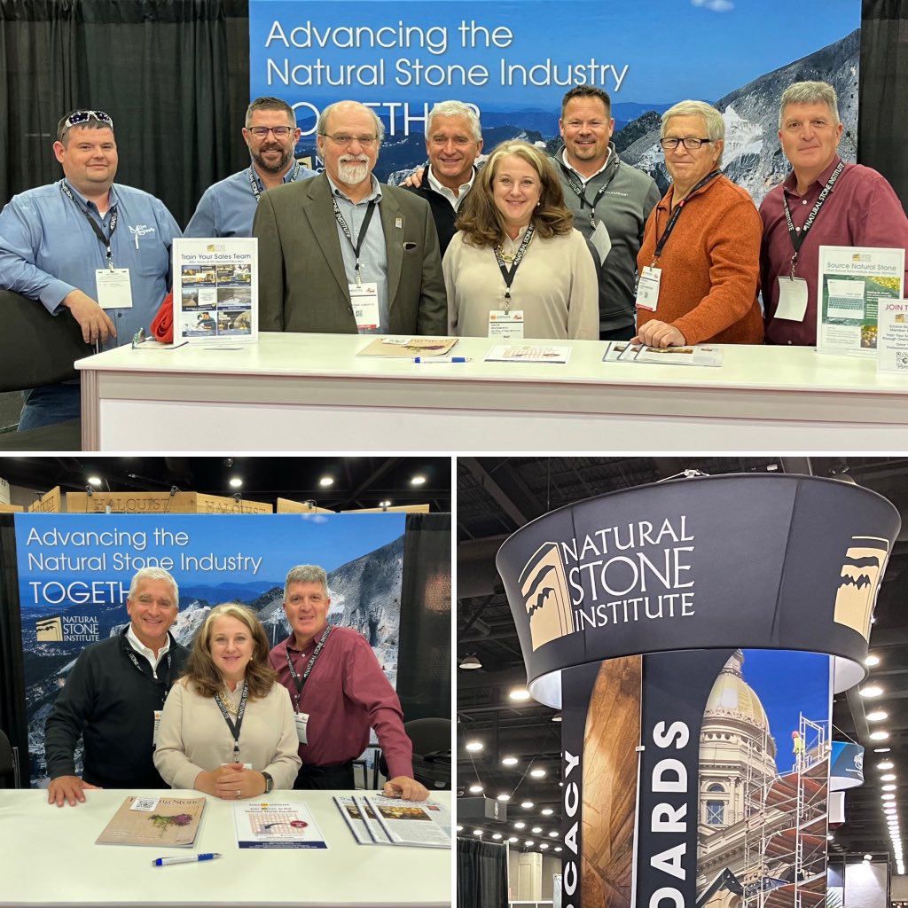 tripp42's tweet photo. Had a great day at the Hardscape NA show! Networked with so many members AND connected with many companies who want to become Natural Stone Institute members.  A fun day indeed!
#usenaturalstone #naturalstone #hardscapeNA #hardscape #hardscapes #naturalstonepavilion #HNA https://t.co/t3xI5mUjvr