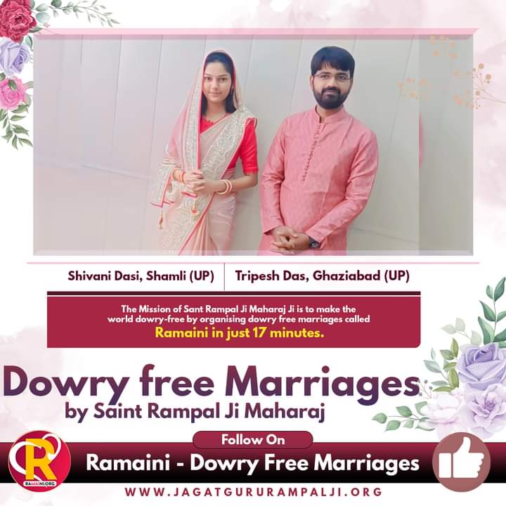 Golu/เจเฉเจฒเฉ ๐ (@golu81704202) on Twitter photo Today's #ThursdayThought
Biggest ever war against Dowry..!
The Mission of <a href="/SaintRampalJiM/">Sant Rampal Ji Maharaj</a> Ji is to make the world Dowry free by organising Dowry free marriages called Ramaini in just 17 minutes..๐๐
#GodMorningThursday Today's #ThursdayThought
Biggest ever war against Dowry..!
The Mission of <a href="/SaintRampalJiM/">Sant Rampal Ji Maharaj</a> Ji is to make the world Dowry free by organising Dowry free marriages called Ramaini in just 17 minutes..๐๐
#GodMorningThursday
