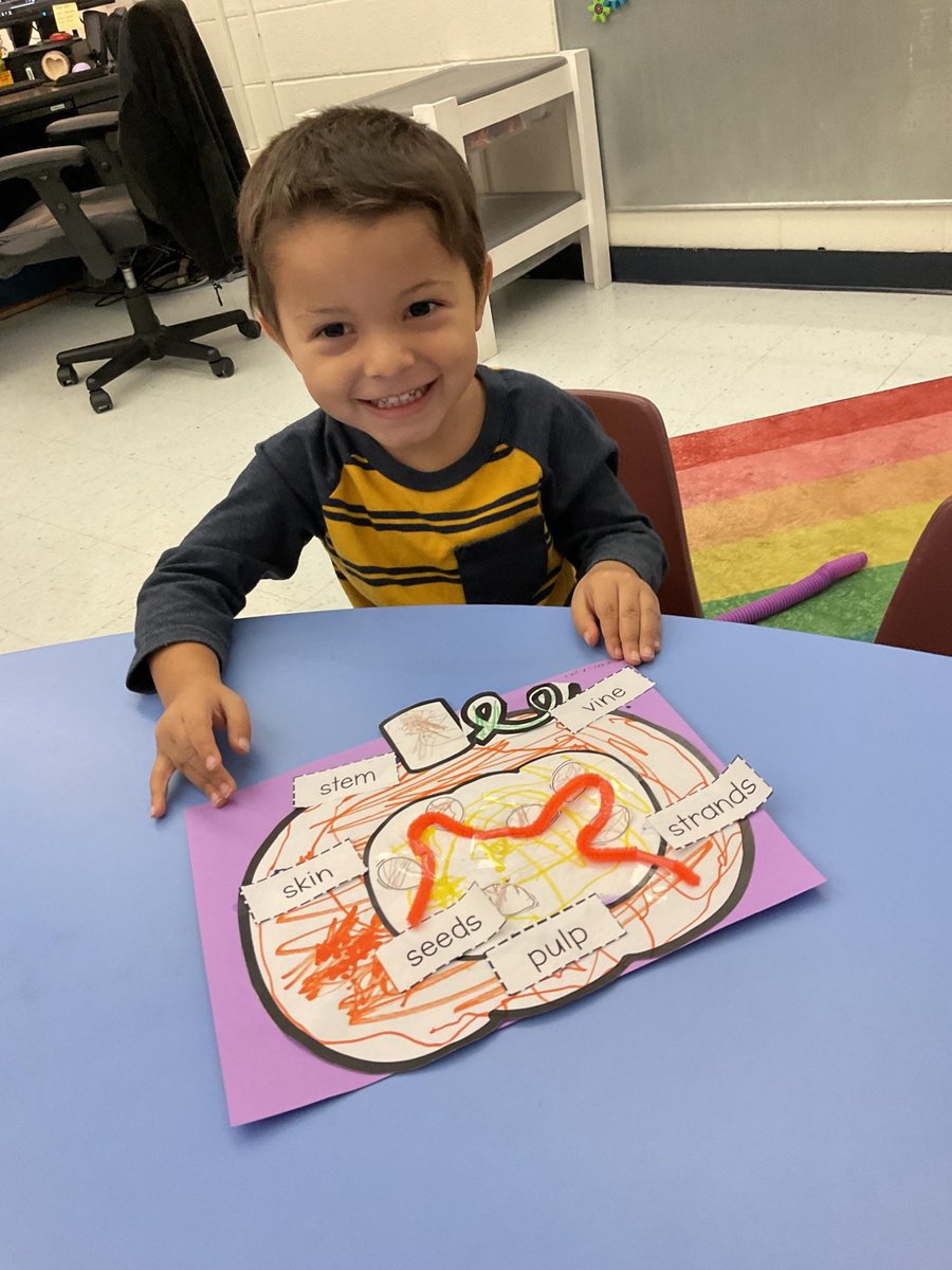 JessicaMabry4's tweet photo. We've been working hard &amp; learning about parts of a pumpkin this week! 🎃velcro anchor chart &amp; individual diagrams. #ecse3 #teamwfisd @wfcunningham @WFISDschools https://t.co/0DugCIXeyI