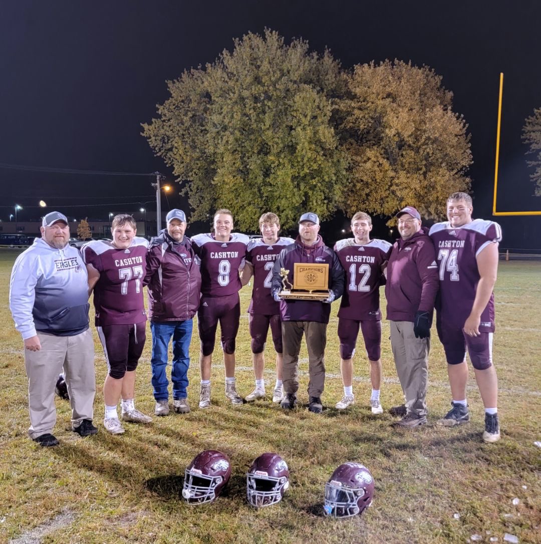 ZackMlsna's tweet photo. I am excited to announce that after a 9-0 regular season the Cashton Eagles are outright conference champions for the first time since 1994 @BrettHemmersba1 @klinkner_ethan @Colin_ONeil7 @ https://t.co/yMCSmOwYVK