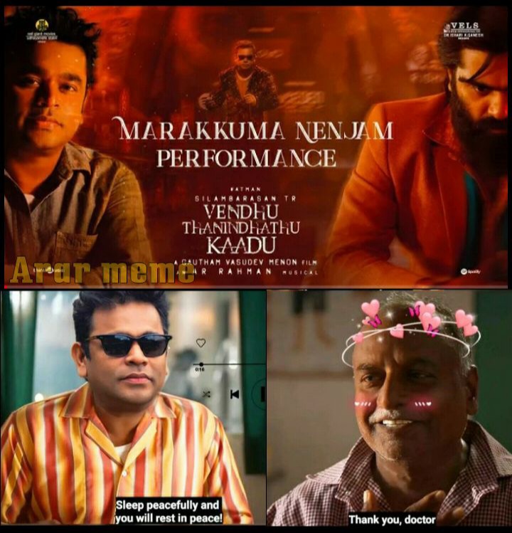 ArarProduction's tweet photo. Arar memes
Arar production yt
#ararmeme #arar_production #ArarProduction #venthuthaninthathukaadu #vtk #vtkblockbuster #vtkonprime #VTKAudioLaunch #VTKREVIEW #vtkfestivalonsep15 #SilambarasanTR #ARRahman #meme875 #meme 🧡🔥💯💥🤩 https://t.co/6sGRaMlCSC