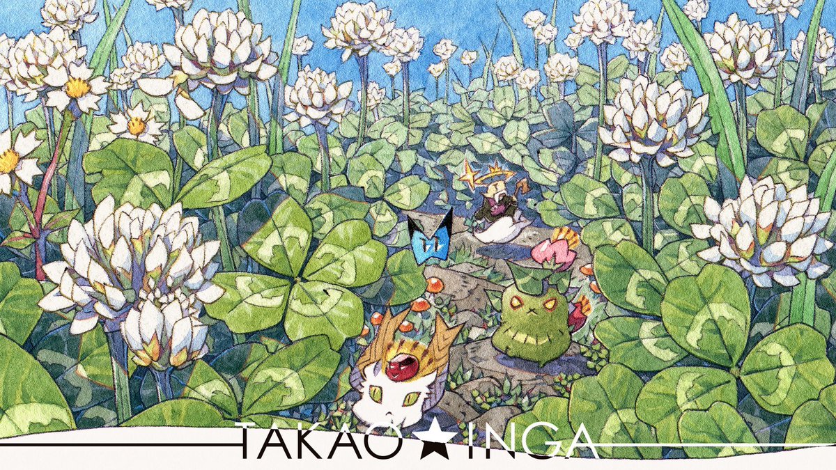 「TAKAOINGA No.10『タネについていく』/裏面はメイキング 」|渡辺孝夫のイラスト