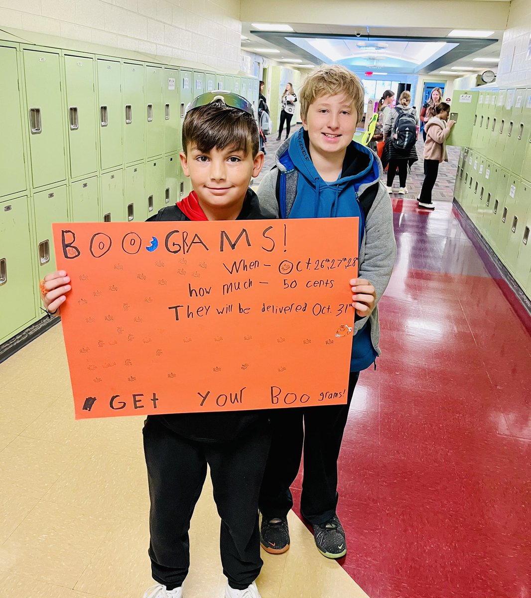 CaseyRaeK's tweet photo. The Bobcat Council @Hamilton_BPE arrived extra early today to plan and organize a festive event that contributes to school spiritβ¦.Boo Grams! π #DevelopingLeadership #GrowingGreatness #StudentVoice https://t.co/PtuFDzFrVJ