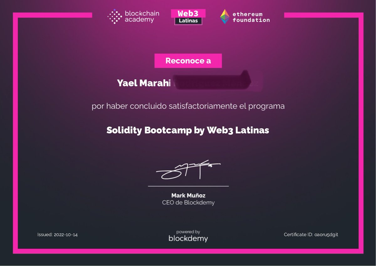 YaelMarahi's tweet photo. Si no les cuento, no pasó! 🤭
Reto superado! 🤘 Nunca imaginé animarme a estudiar algo relacionado con programación y ahora estoy terminando el año con esta gran experiencia. ✨  Que sean muchas más! 🤞 https://t.co/pYOLLrkh3X