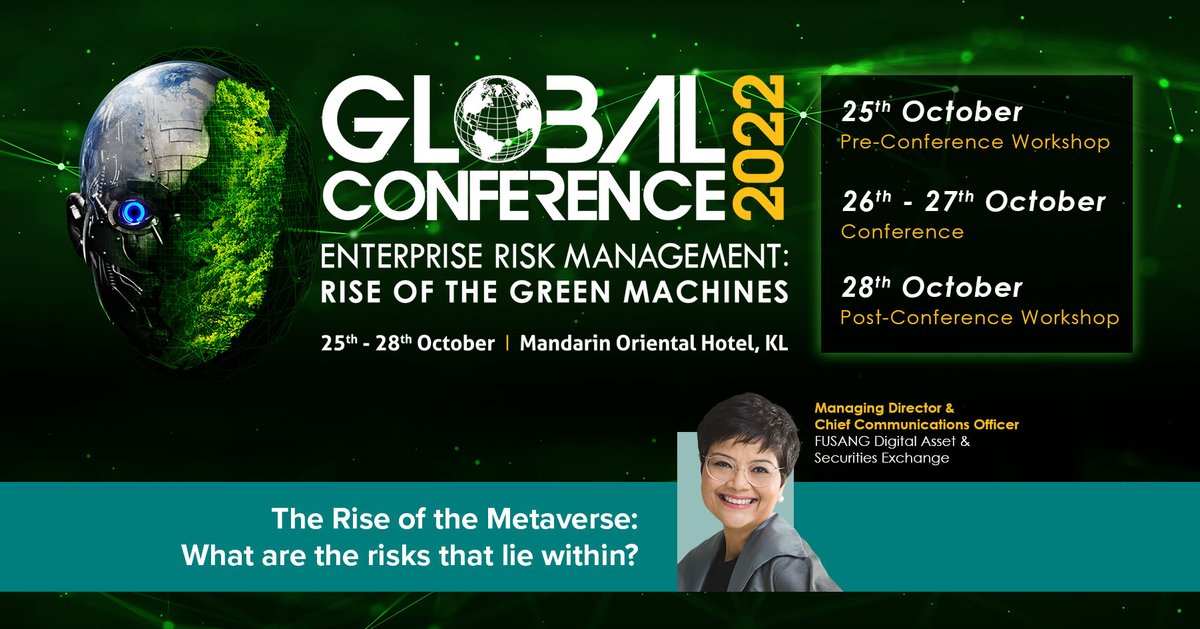 We are delighted to share that our Managing Director and Chief Communications Officer <a href="/farahjc/">Farah Jaafar</a> will be speaking at the IERP Global Conference 2022: ERM; Rise of the Green Machines on 27 October 2022.
insterp.com/event-list/glo…

To register, email: enquiry@insterp.com