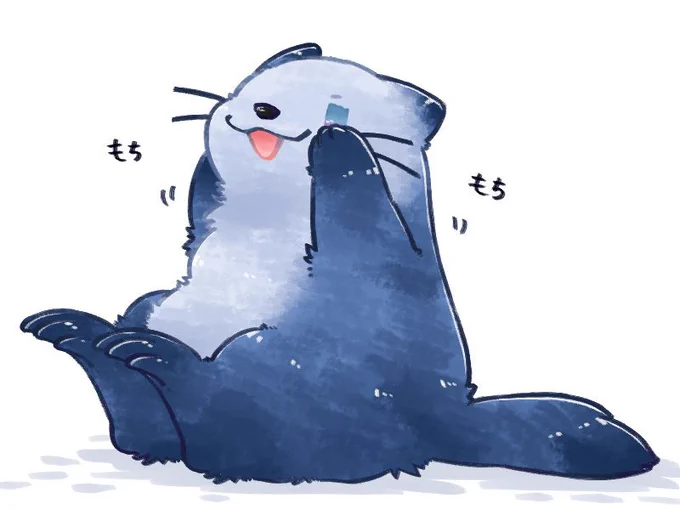 ここに上げるような版権の絵を描いてないのですが今年描いてたふわふわともちもちの生き物の絵を置いとくね 
