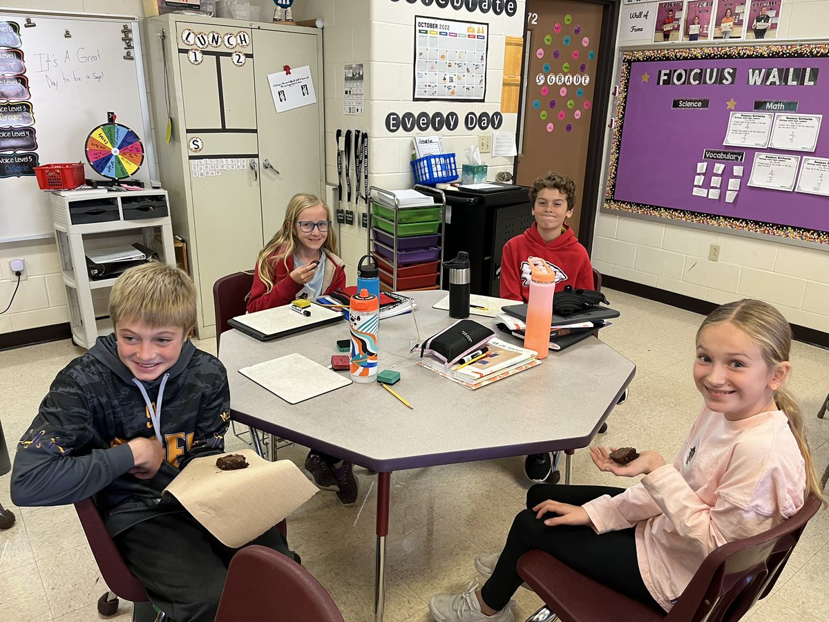 MrsTaylor1721's tweet photo. What’s the best way to introduce fractions and sharing equally, especially when the investigation activity involves using post-it nots for fake brownies? Bring in real brownies to capture their attention even more of course! https://t.co/SIybcCLVTk