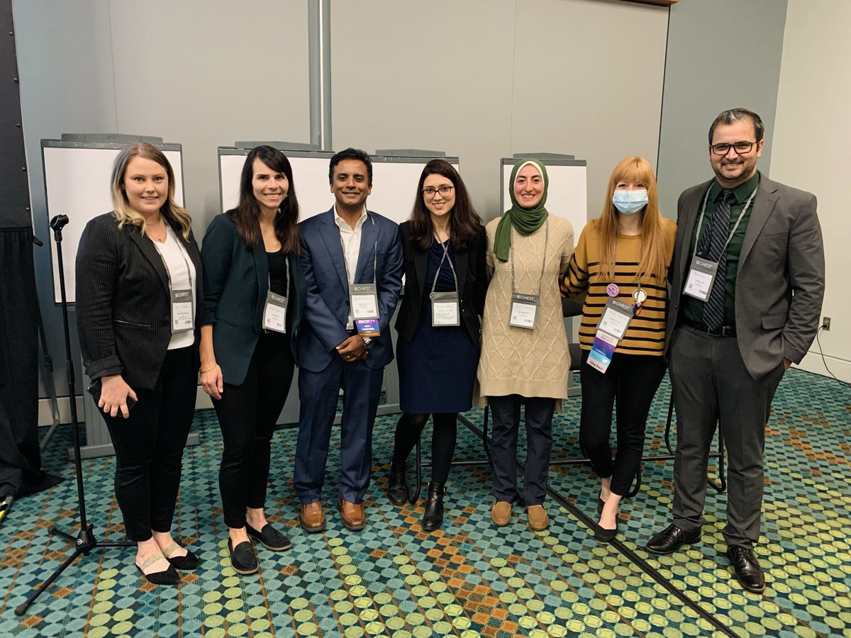 It was great moderating trainee lounge session on career pathways after pulmonary, critical care fellowship with this amazing group. Till next time #chest2022 
<a href="/EnamJosan/">Enam Josan, MD DAABIP</a> <a href="/mdlizs/">Elizabeth (Liz) Sonntag, MD</a> <a href="/EmmGeezee/">Meredith Greer</a> <a href="/LanaAlghothani/">Lana</a>