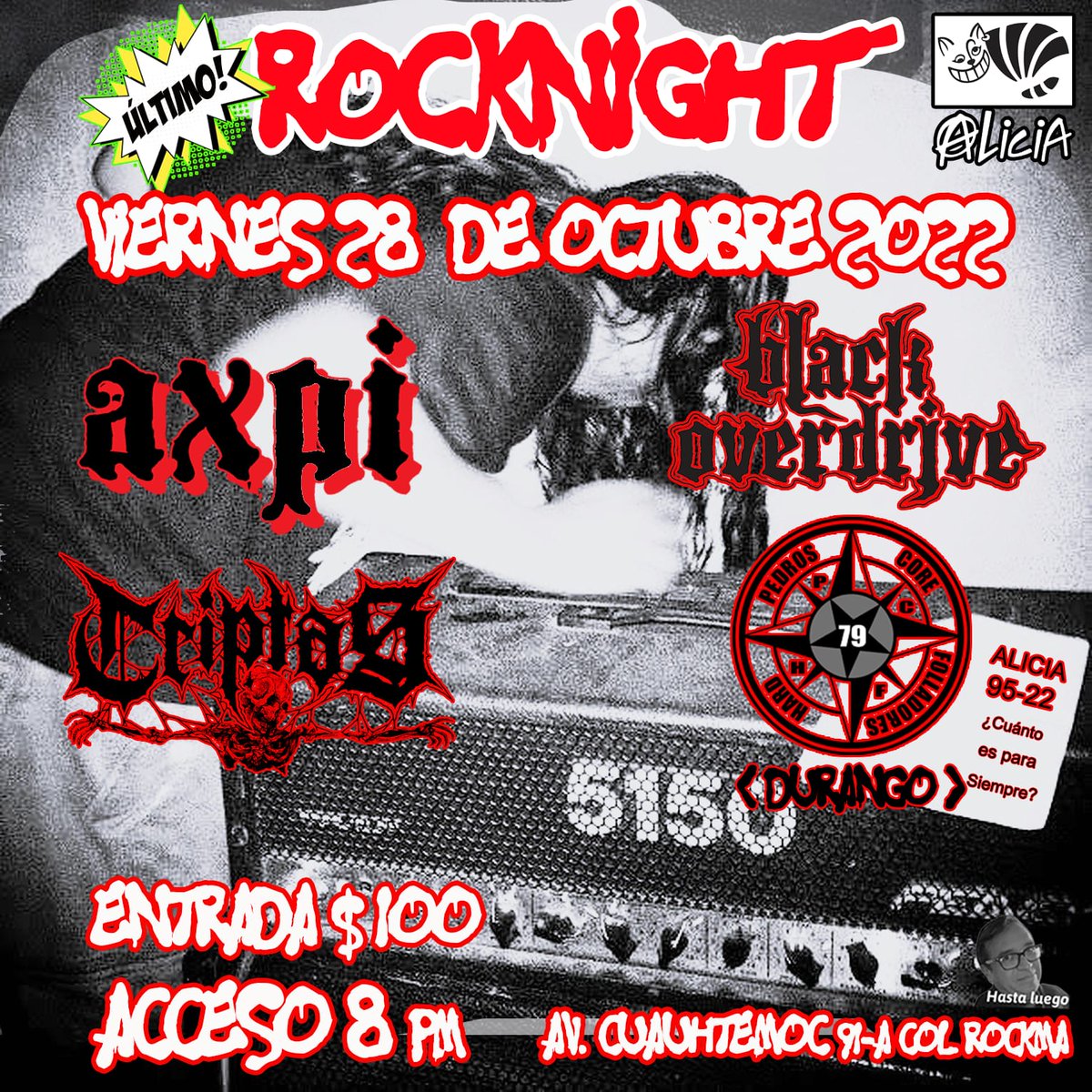 Black_Overdrive's tweet photo. Si no has pedido tu MERCA, todavía estás a tiempo, todavía tenemos PLAYERAS $150 (S, M, L y XL) y CDs Digipak $60. PAQUETE playera y CD $200. Envío a todo México $50. Pide por Bandcamp, mensaje directo o CAELE EL 28 AL ALICIA y te quedas a la tocada https://t.co/4oTxbCA8OW https://t.co/e74O9EM9dN