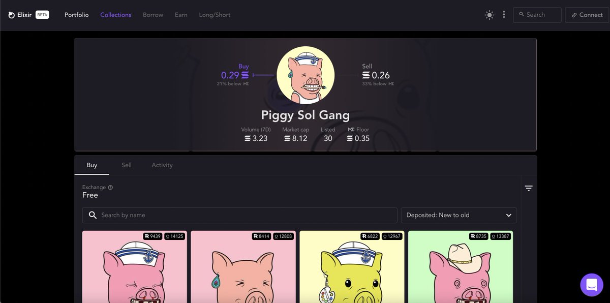 You can always swap, buy, or instant-sell on the Piggy Elixir pool!

app.elixirnft.io/collections/pi…
(always double check links too even if coming from this account - stay safe🐷)