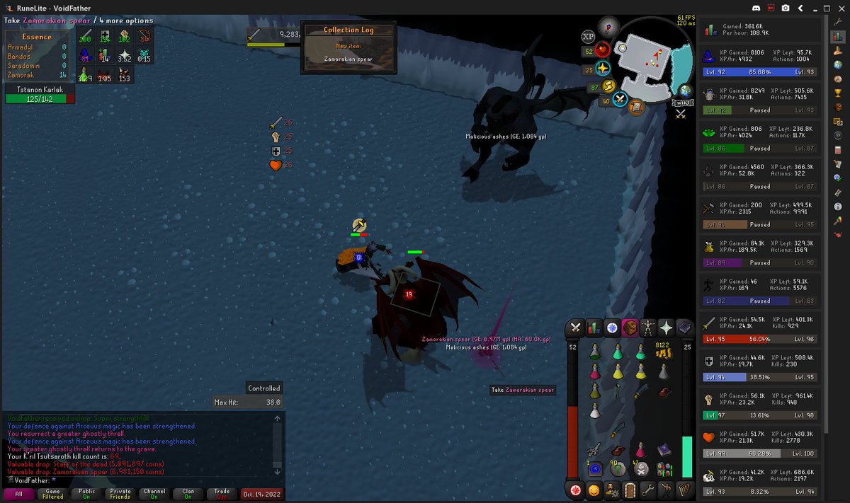 VoidFather_'s tweet photo. staff of the dead on 69 kc and then a minion spear right after :3 https://t.co/BNl31QJrGb