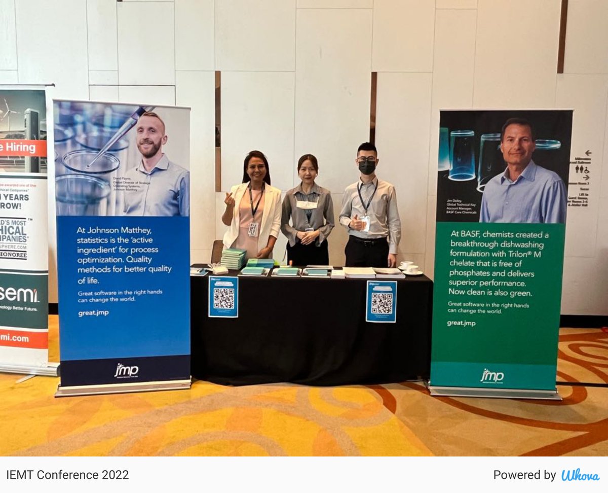 eidarahims's tweet photo. Welcome to Day2 IEMT 2022 Conference. Drop by at Booth 20 &amp; ask how we make our engineers’ life easier with data statistics &amp; analysis. #TrialSampleTwitter via Whova event app https://t.co/SuhwV3n0Wg https://t.co/c9LgzmwgTQ