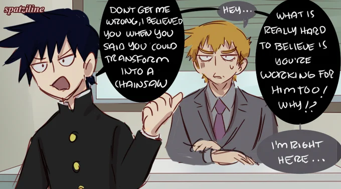 More of the Chainsaw Man x mp100 AU where Reigen finds Denji instead of Makima #mp100 #mobpsycho #chainsawman 