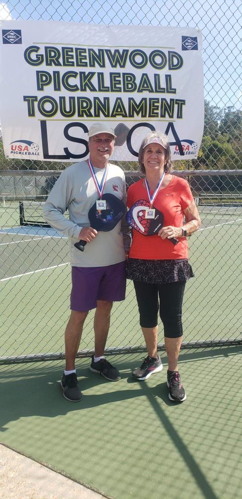 OchsnerCardio's tweet photo. A reminder of the WHY behind what we do day to day: Look at these GOLD medals in this weekend’s pickleball tournament! “The Ochsner team saved my life. Without my LVAD, I wouldn’t be there today. I am forever grateful to you all” -Chief Ed Smith #VADStrong #HTSRocks ❤️ https://t.co/QjXGK78ueT