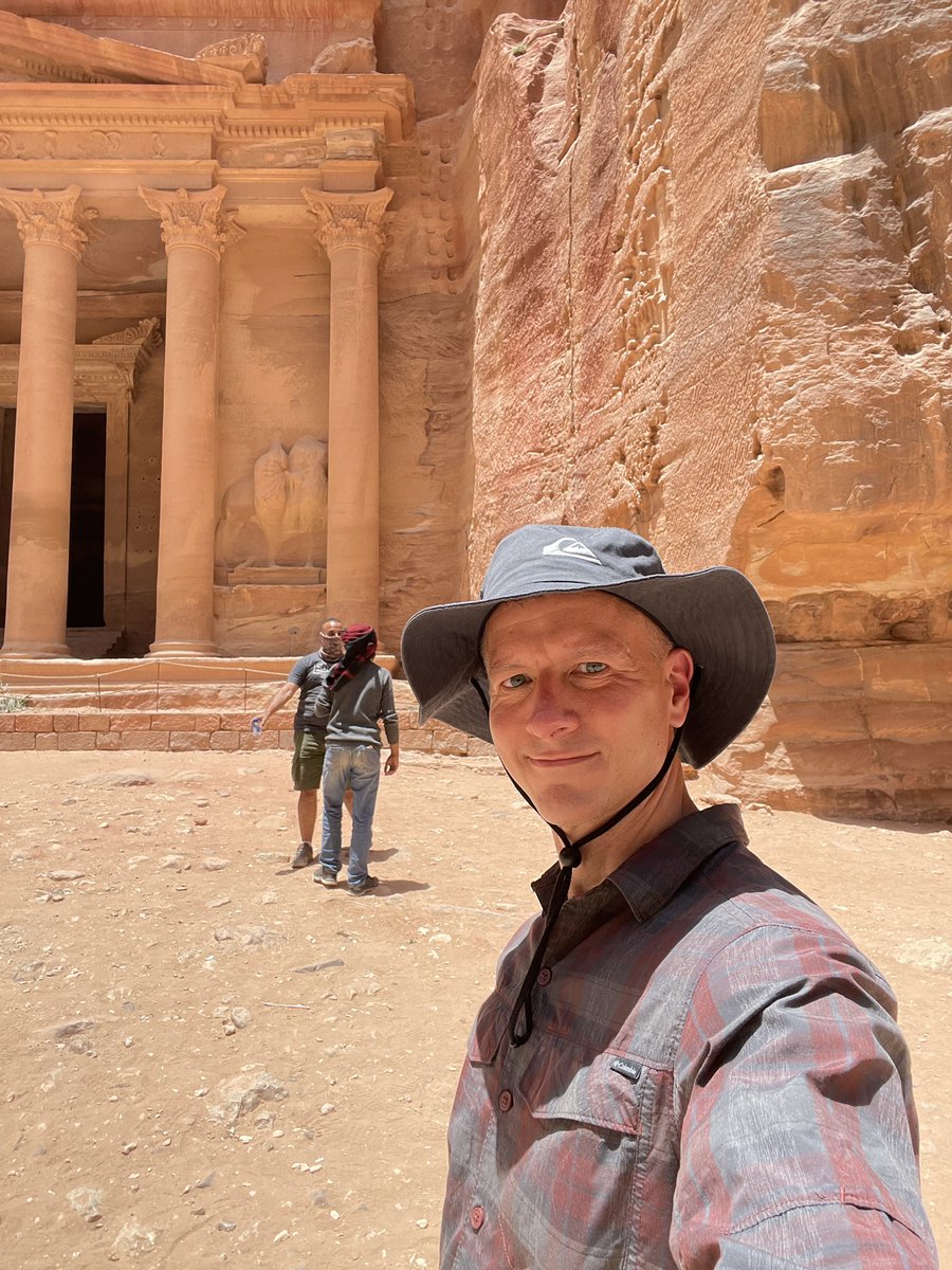 If I’ve learned nothing else from <a href="/PhilKeoghan/">Phil Keoghan</a> always bring a hat to protect your face. The sun was intense in Petra. #AmazingRace