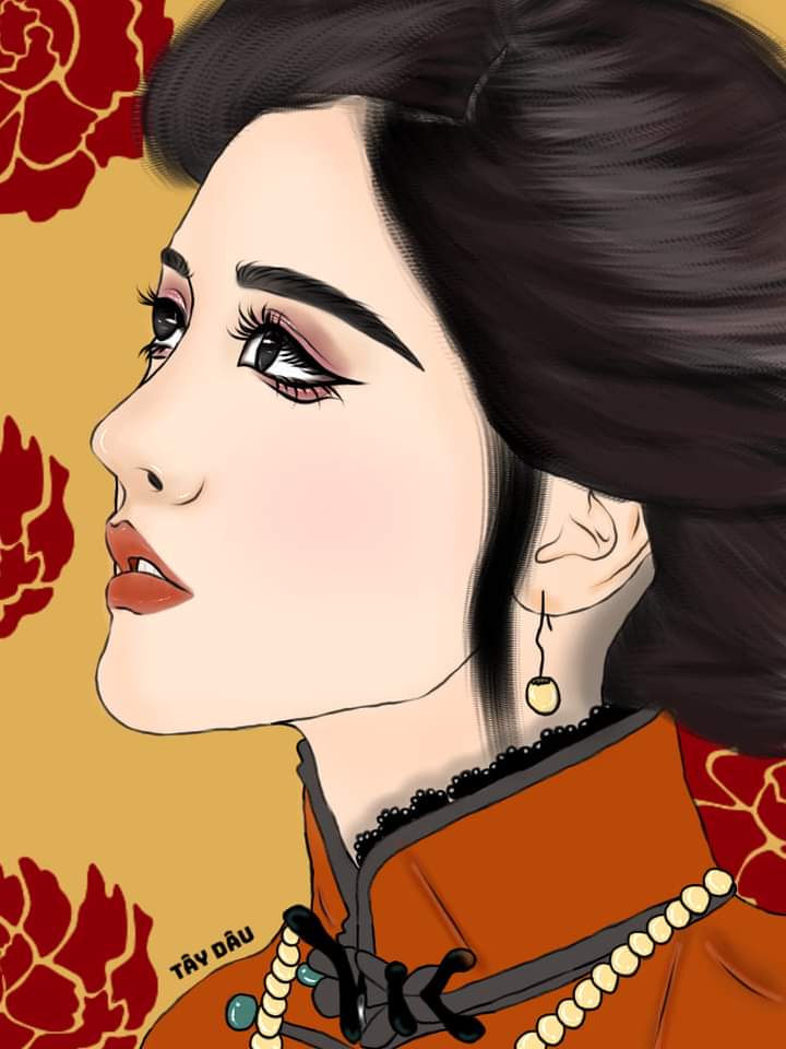 The girl with the sad face is also beautiful