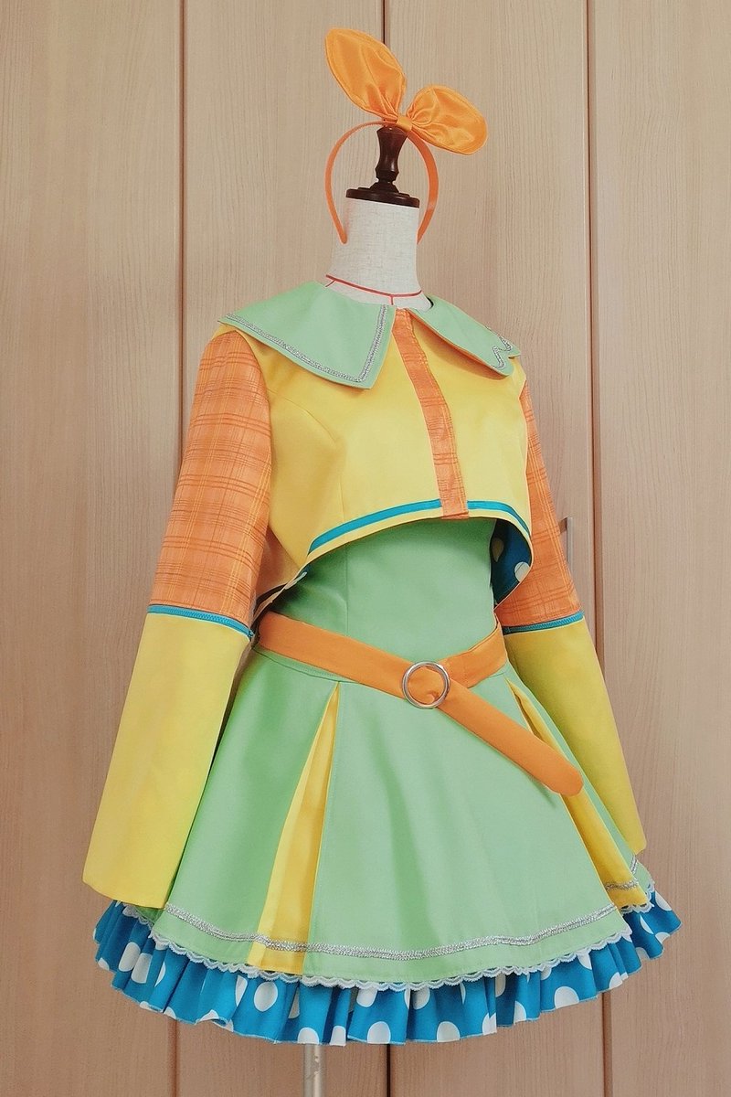 CitronCreate's tweet photo. ソラ豆琴美さまの新衣装を担当させて頂きました！取り外し可能なお袖のついたPOPで可愛いデザインです✨✨  #CitronCreate https://t.co/k7H6GBSPjM