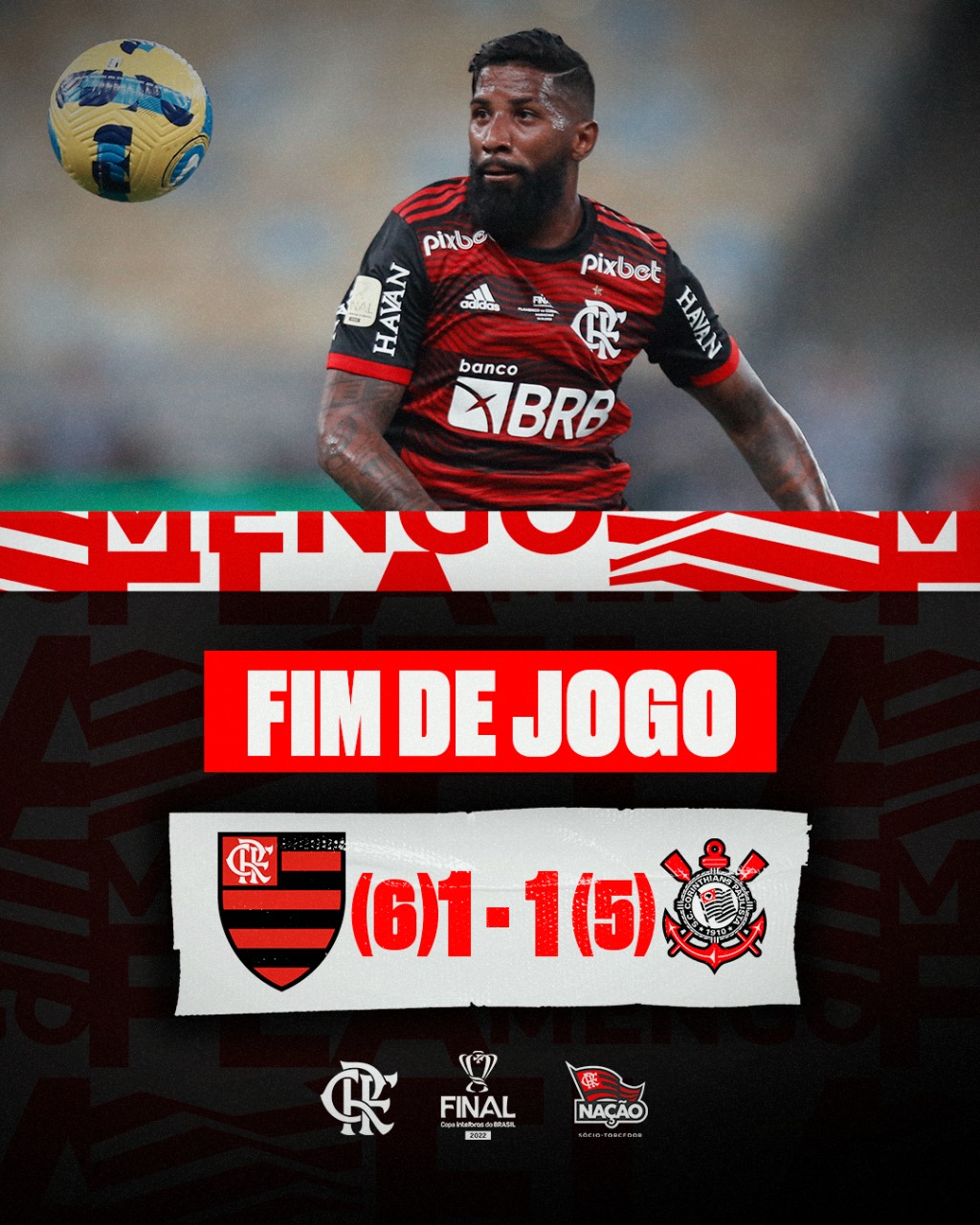 Copa do Brasil: Nos pênaltis, Flamengo vence o Corinthians e ergue a taça