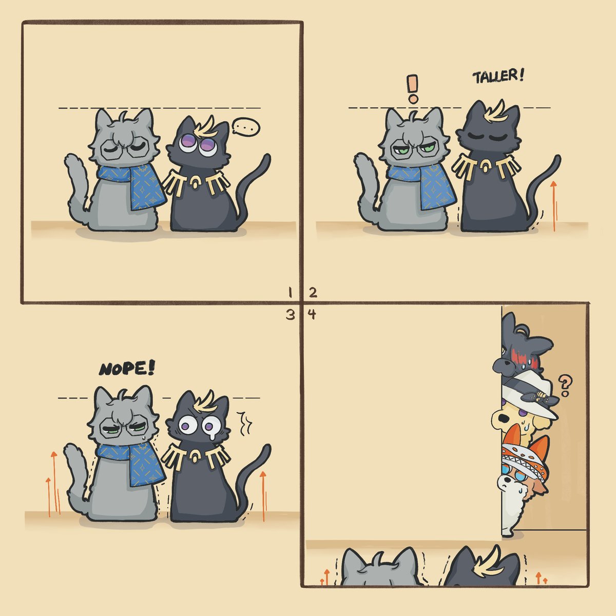 bakin_nikab's tweet photo. Height Issues🐱🐱🐶🐶🐶 #yaminoArt #Ikenography https://t.co/OzZNlcqG1I