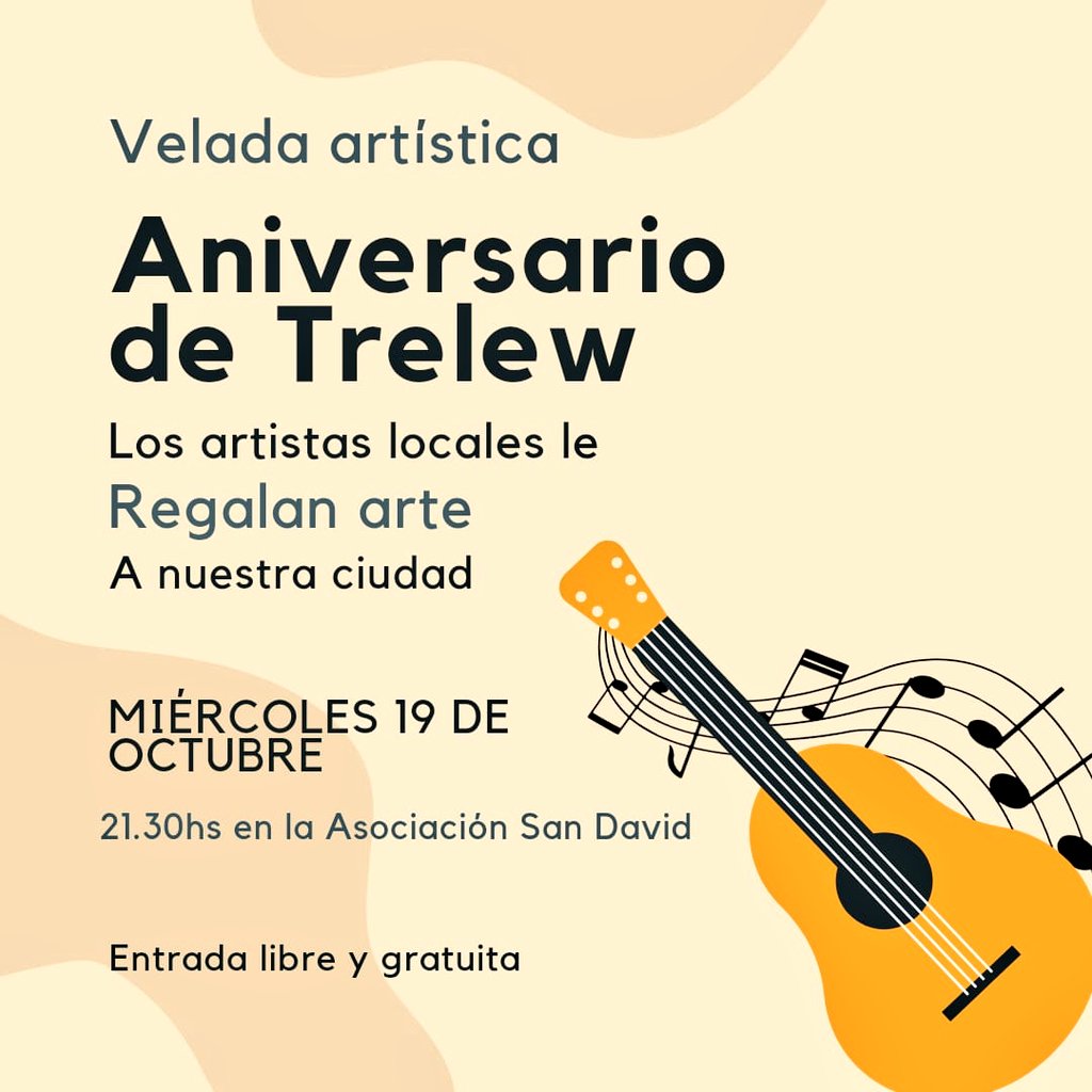 leandroespitw's tweet photo. Participando de la Velada Artística en la Asociación San David. Felicitaciones @galespatagonia por la organización. Felices 136 años Trelew!!! https://t.co/h8QneQYkXb