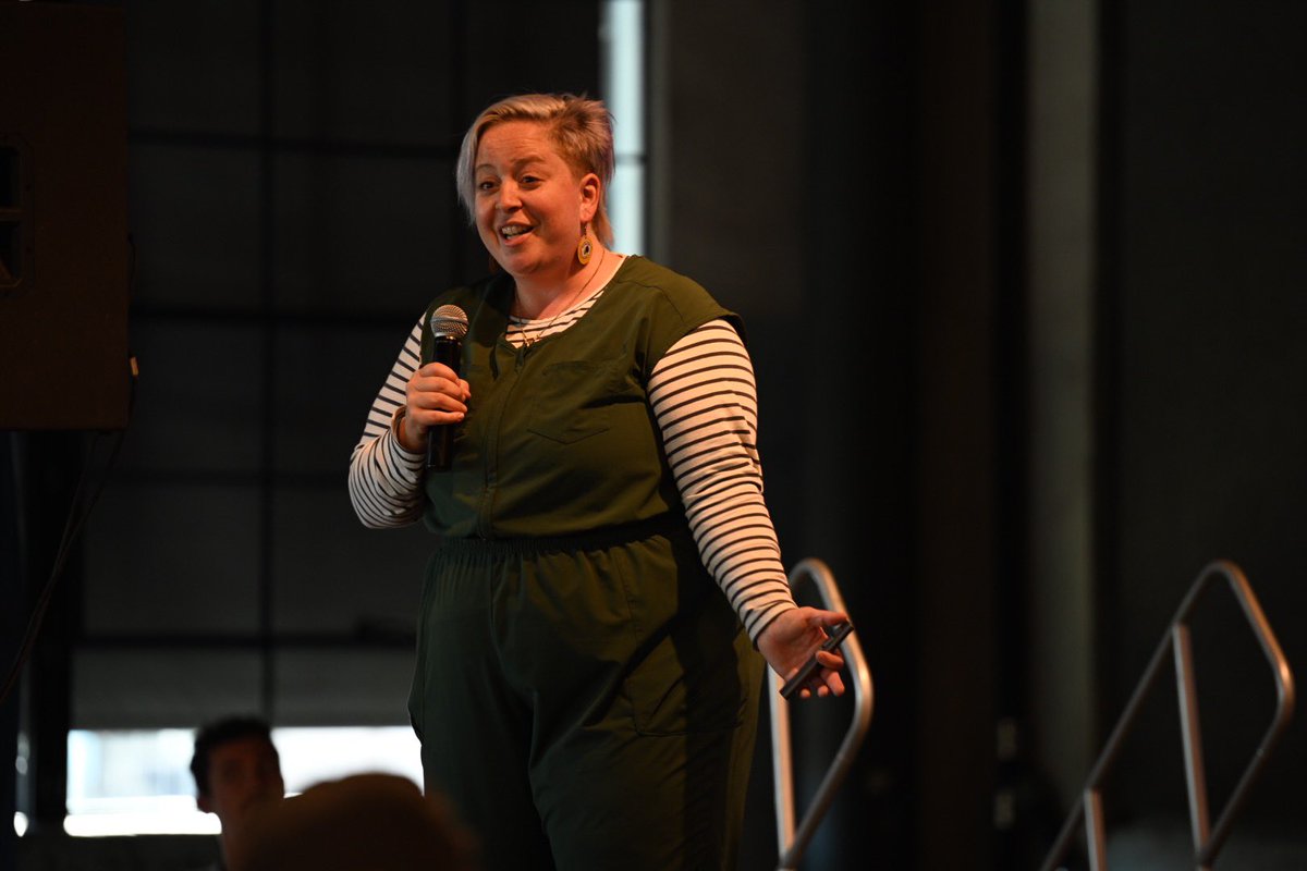MarleyBlonsky's tweet photo. Ooh I forgot how much I love public speaking!! This is maybe the best part of my job.
Thanks @peopleforbikes for making space at the table for a conversation on size inclusion. #AllBodiesOnBikes #shift22 https://t.co/N1cDmSVL9D