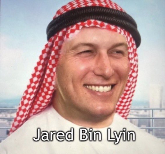 RealEstateMK's tweet photo. @DonaldJTrumpJr How many people think Donnie is insanely jealous of his brother-in-law Jared Kushner? Daddy helped his favorite child by giving her a prime seat at the Chinese negotiating table to get her lucrative trademarks. Next, he sent Jared to Saudi Arabia who came home with $2 billion! https://t.co/Hz2akp5mFq