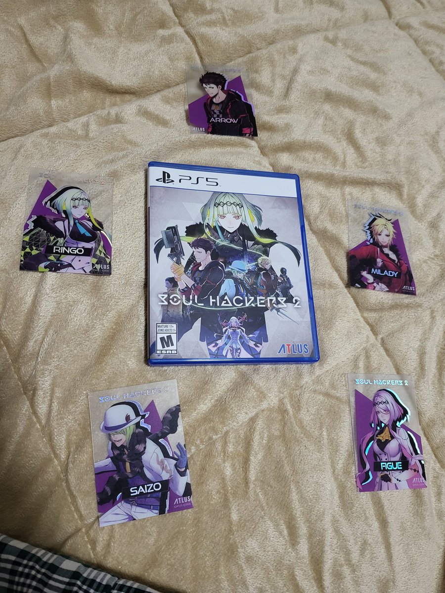 steddiflo1's tweet photo. The #regularedition of #SoulHackers2 comes with these #cool #laminate #cards https://t.co/oIPcMsR8hI