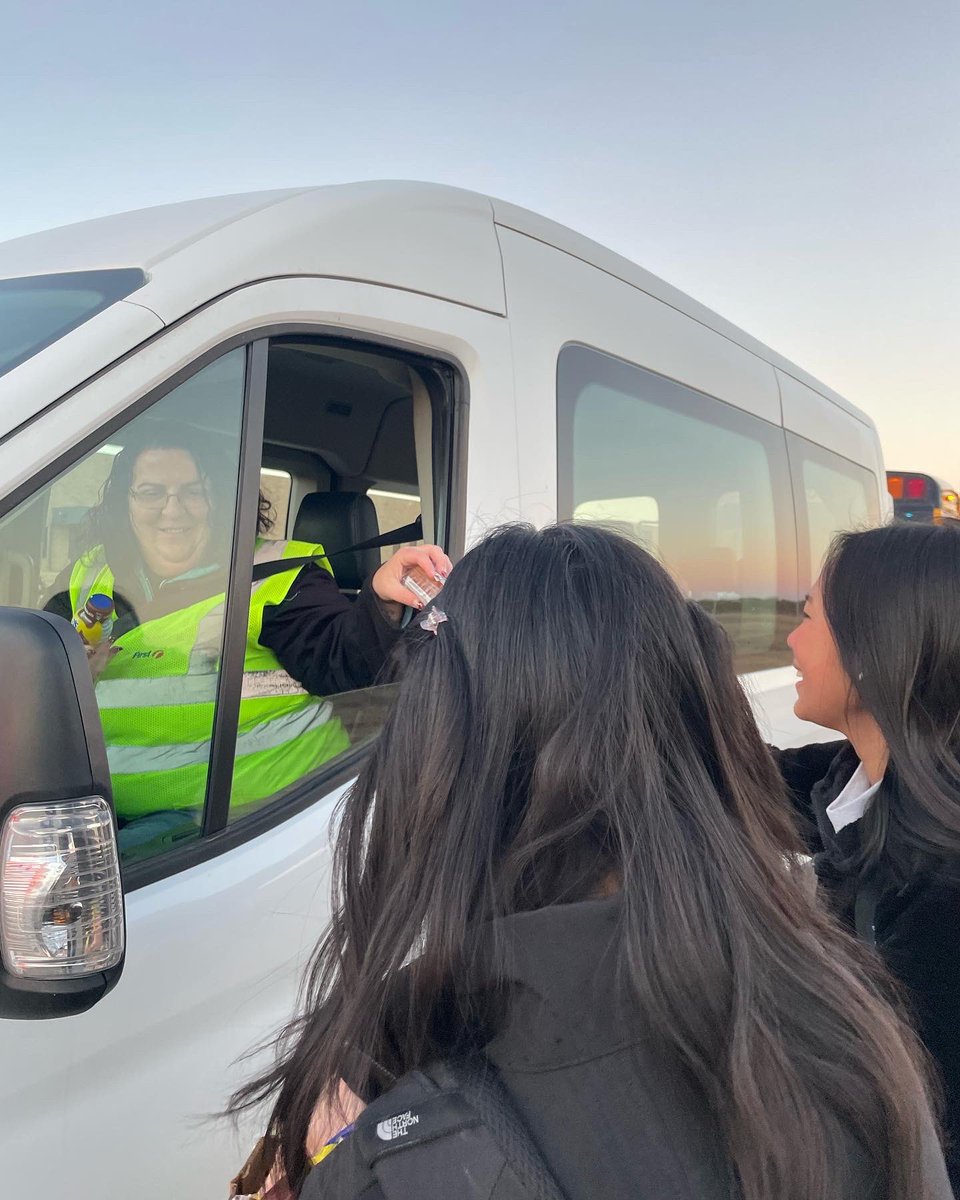 sehsstugo's tweet photo. On Kansas School Transportation Appreciation Day, your StuGo handed out milk and muffins this morning, to say, “Thank you for all the work you do!” We LOVE our bus drivers!! 🤍 #GoBuffs #WPSPROUD https://t.co/4IX1RQAN29