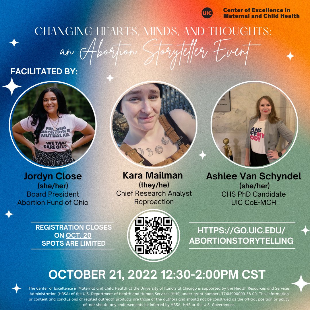 GW_MCH's tweet photo. Check out this amazing event being hosted by UIC’s Center of Excellence in Maternal and Child Health!! Scan the QR Code to find out more information https://t.co/RiH3950OYq