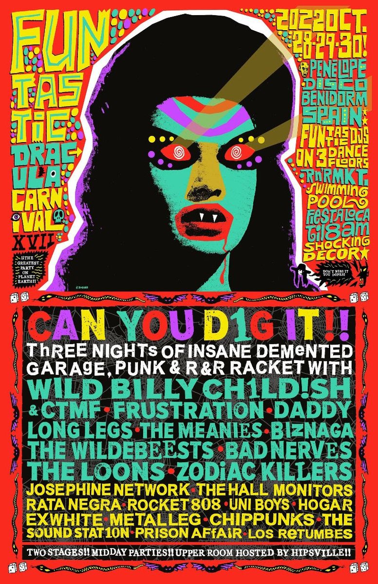 Muy buenas a tod@s!

Esta semana en #CannonballRadio programa especial dedicado al <a href="/FuntasticDC/">Funtastic Dracula C</a> XVII edición, días 28, 29 y 30 de Octubre en #PenelopeDisco-Benidorm
Hablaremos con los artífices de esta gran fiesta planetaria del punk, garage y rock&amp;roll, Paloma Borbone y Sr. Varo