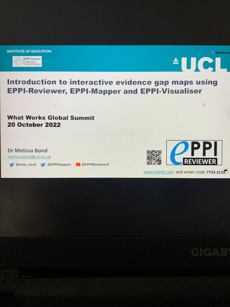 My #WorldEBHCDay continues with a workshop on interactive evidence gap maps! #WWGS2022 @misc_nerd @EPPISupport @JBIEBHC