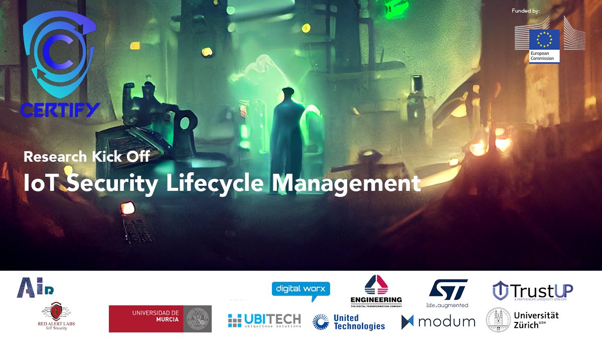 certify_project's tweet photo. We excited to have the @certify_project  Kickoff meeting. All project partners will introduce and draw out the plan for the next 6 months at Universidad de Murcia.

#iot #security #boostrapping #authentication #cybersecurity #threatdetection  #euproject @digital_worx https://t.co/9rYm1U5uaY