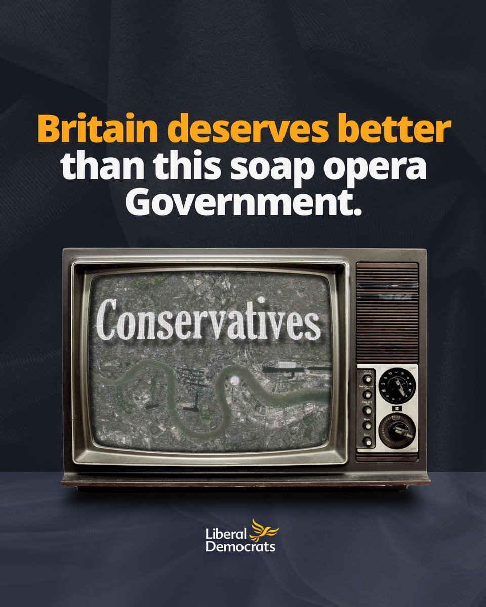 LibDems's tweet photo. Families are worried about putting food on the table while the Conservatives are fighting each other like rats in a sack.

It's time to end this daily Conservative soap opera and call a general election so we can get rid of this collapsing and failing government. https://t.co/iQAJAC1ZTg