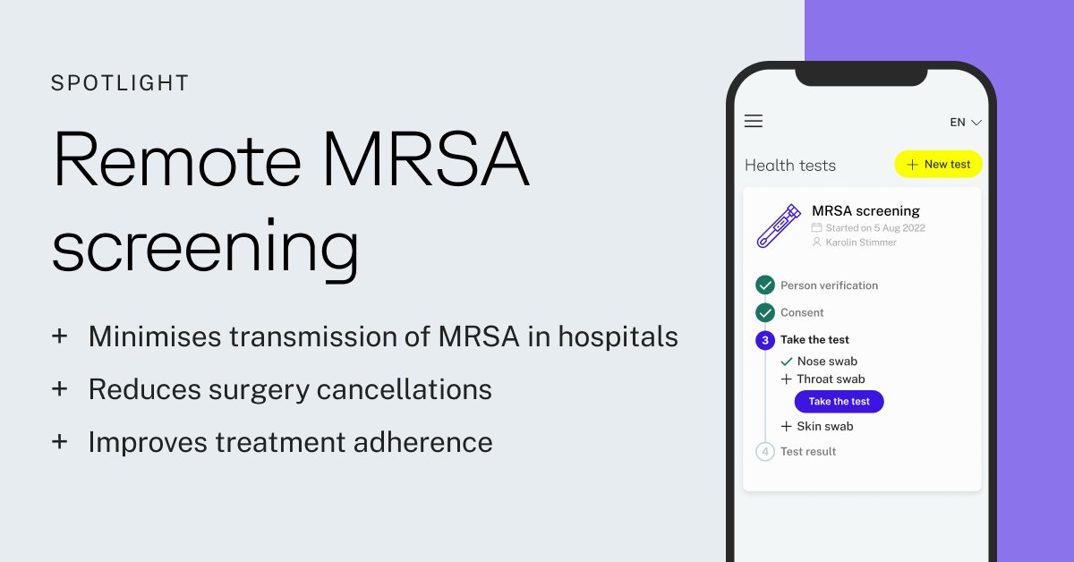 The Infection Prevention Week (#IIPW) once again points out the effects of the #pandemic - reduced access to care, fewer preventive screenings and increased #AMR. This has resulted in the rise of #HAIs such as #MRSA. See how remote MRSA screening can help lnkd.in/dUfCs4TV