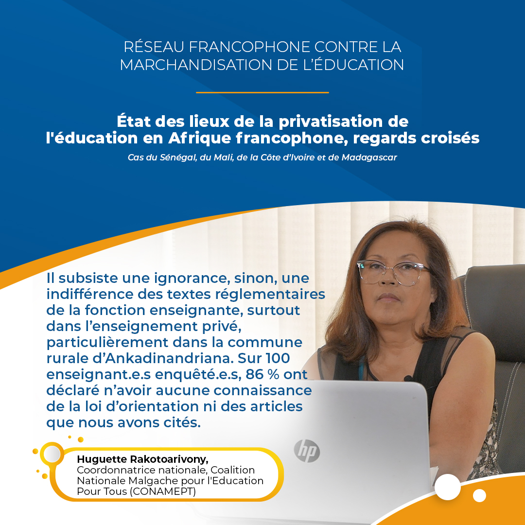 À Madagascar🇲🇬, il est important de mettre à disposition des enseignant·e·s un document synthétique résumant leurs droits et obligations et les vulgariser auprès de ceux et celles-ci.

Pour en savoir plus ➡️ gi-escr.org/publications/t…

#NeVendezPasLÉducation #DroitÀLÉducation