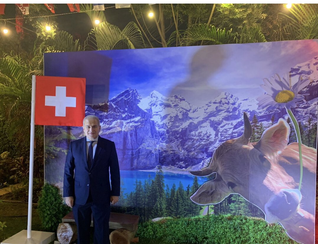 Enjoyable #Swiss evening in #Cairo #Egypt!🇨🇭&🇪🇬 are 2️⃣ #peace loving nations which work tirelessly to strengthen #peace & #security through #multilateralism & #cooperation. As @CairoPeaceKeep we appreciate the #partnership with #Switzerland & look forward to further developing it