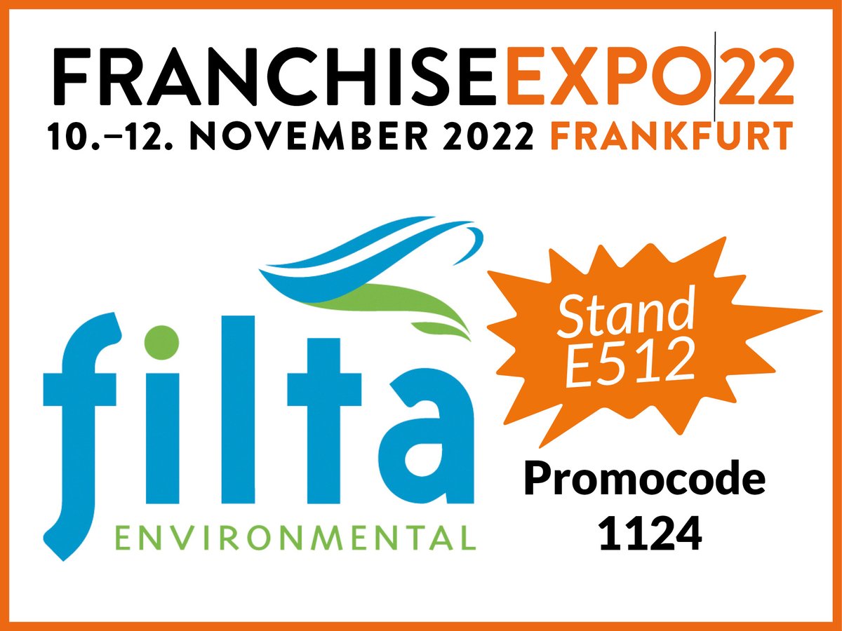 FiltaFryEurope's tweet photo. Visit Filta at #FEX22 in Frankfurt on stand E512 and discover the opportunities Filta's #fryer management offers you. Get your free ticket today with promo code 1124: https://t.co/vFFt7er87I https://t.co/oEGzB5HB77
