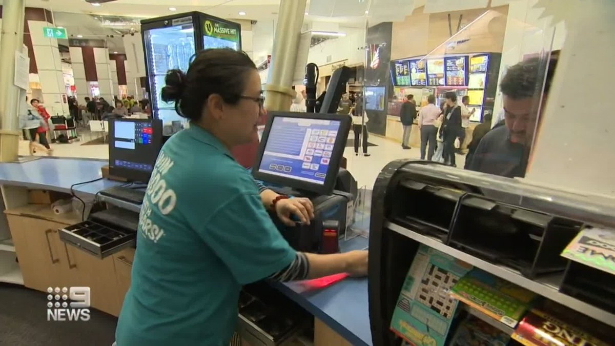 Tonight, one lucky person could line their pockets with an eye-watering $100 million.

It's estimated up to half the nation's adult population will be clutching a Powerball ticket in the hope their numbers come-up. @KellyCHughes_ #9News https://t.co/mLafUuTKXf