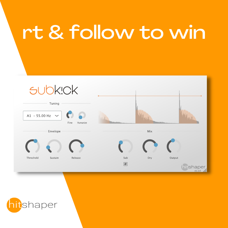 RT &amp; FOLLOW <a href="/plugindeals/">Plugin Deals 🔌 💵</a> and <a href="/hitshaper/">hitshaper</a> to WIN the SubKick plugin offered by hitshaper🚀

hitshaper.com/plug-ins/subki…

1 Winner chosen October 21