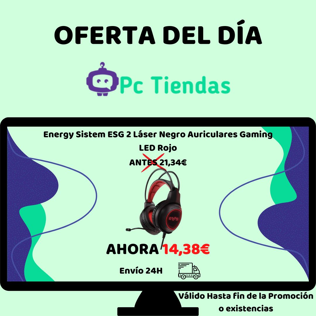 pc_tiendas's tweet photo. Tus partidas se disfrutan más con unos buenos Cascos Gaming cómo los Energy Sistem ESG 2 Laser con LED Rojo
Ahora: 14,38€✅
Antes: 21,34€❌

Link👉https://t.co/xIUcZjLpZf

#Chollo #chollos #OfertaDelDía #ofertas #GamingSetup #Gamer #chollazo #videojuegos #auriculares https://t.co/XrSp6kHdqL