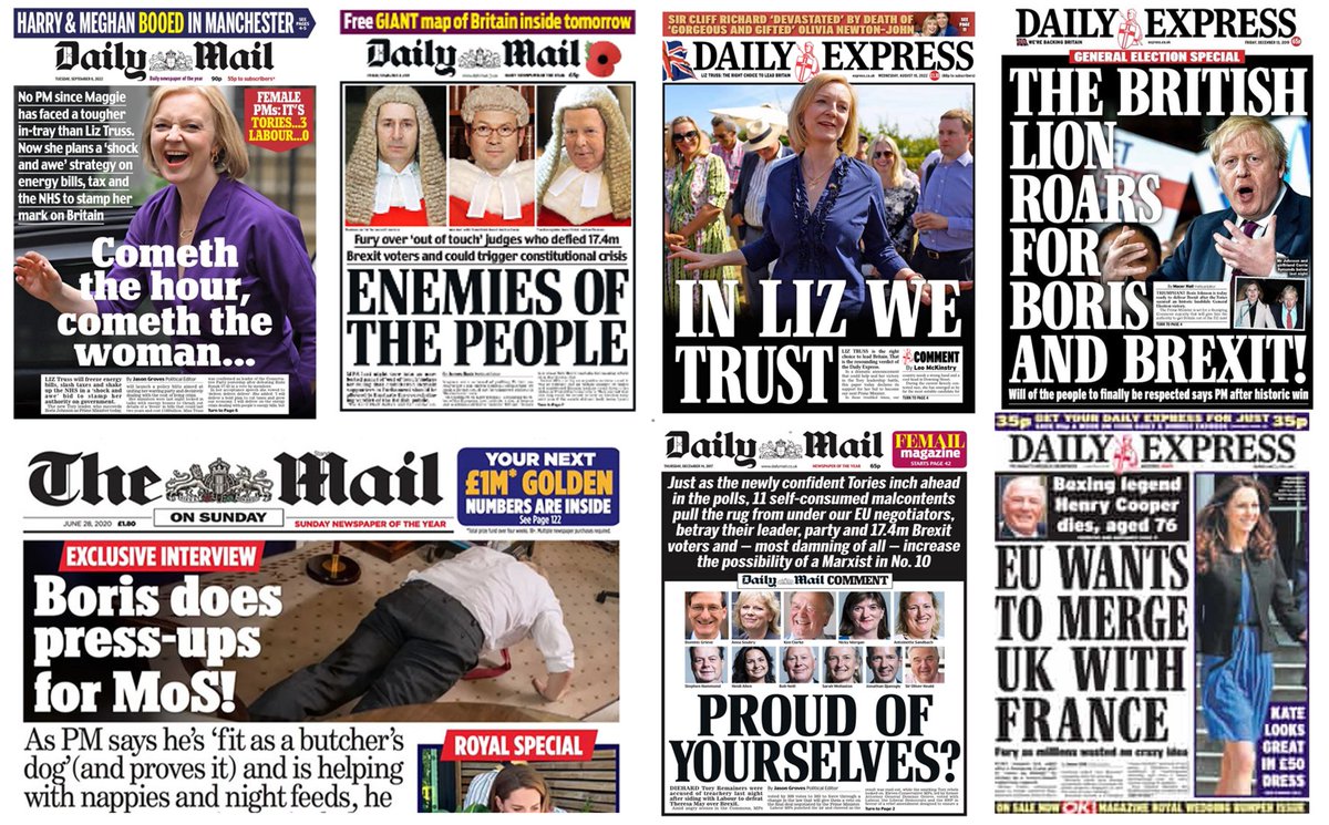 When you have "newspapers" like the Mail &amp; Express, and ministers like Rees-Mogg &amp; Dorries; when you drive out talent and experience; &amp; when you turn the premiership into a subscriber benefit for party members, you cannot be surprised when your politics can't handle serious times