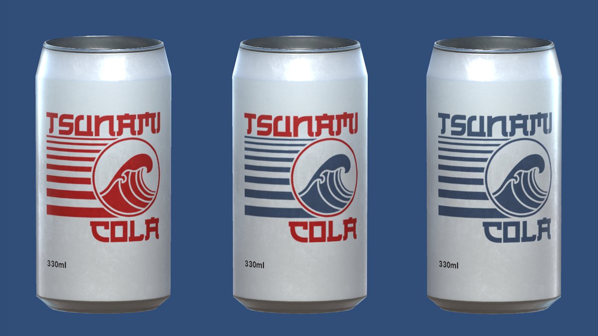 northpointgames's tweet photo. Every hotel room comes with all sorts of complimentary beverages for your enjoyment.  Tsunami Cola is one such beverage.  Which can is your favorite?   #indiegame #gamedev #IndieGameDev #gamedevelopment #madewithunity #unity #unity3d #quarantinehotelgame https://t.co/xkmW49FLNO