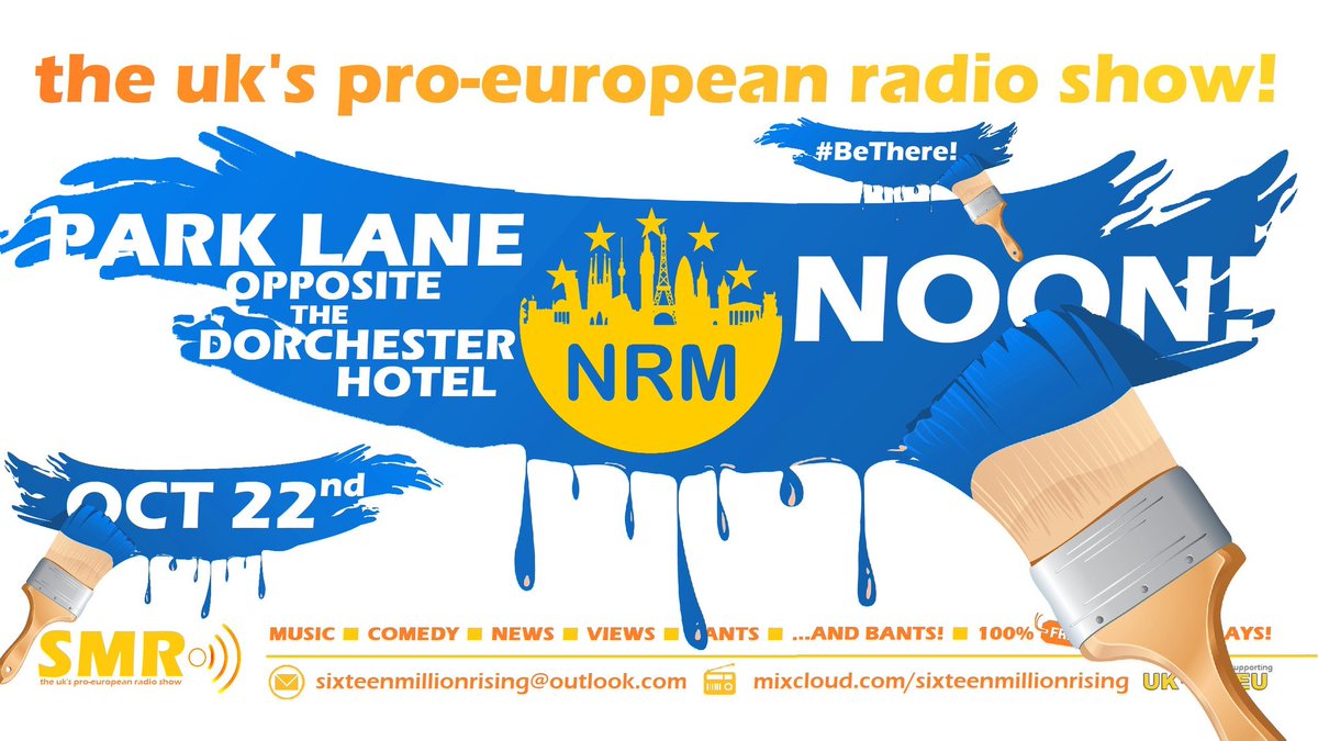 SMRRejoinRadio's tweet photo. Come and speak to @16MillionRising at the FIRST EVER @MarchForRejoin and #BeOnAShow 🙋‍♂️ Tell us why you're marching with us! 📣

For everything you need to know in advance of the BIG day, head on over to the website: 👉 https://t.co/Ehn16zR599 📣 #BringTheNoise https://t.co/46bxHsBYrJ