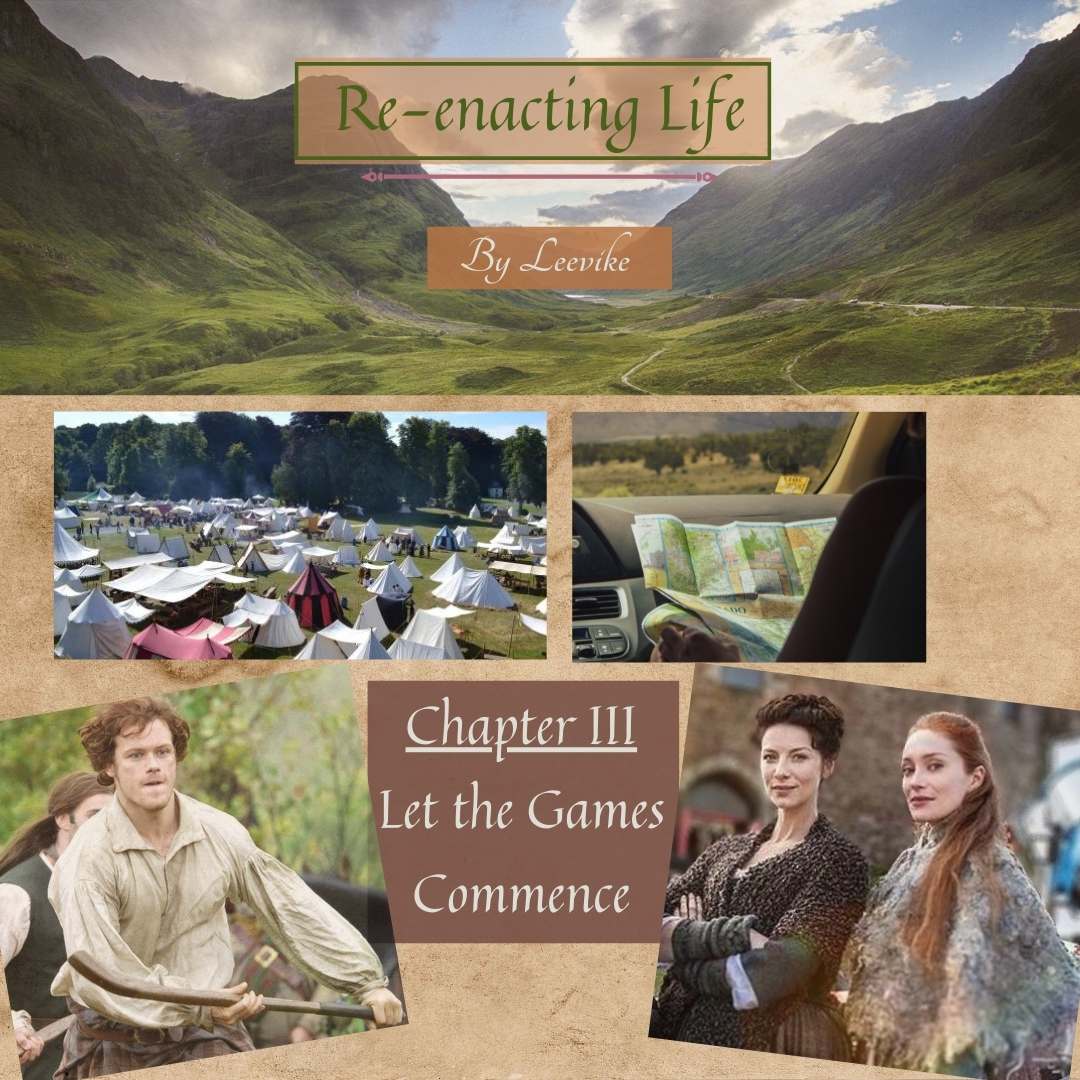 leevike88's tweet photo. โจRe-enacting Lifeโจ
Chapter III - Let the Games Commence!
https://t.co/hSMUpzsW72
#Reenactinglife #Outlander #fanfiction #writing #reenactment #JamieFraser #clairebeauchamp https://t.co/5t467XgmTg