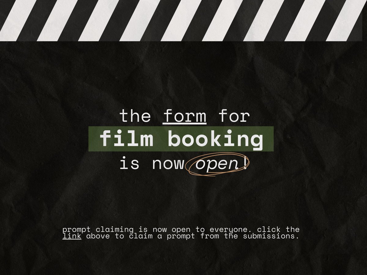 the form for film booking is now: open 📽️📝

🖇️: forms.gle/ARHy1b4NCQBGNM…