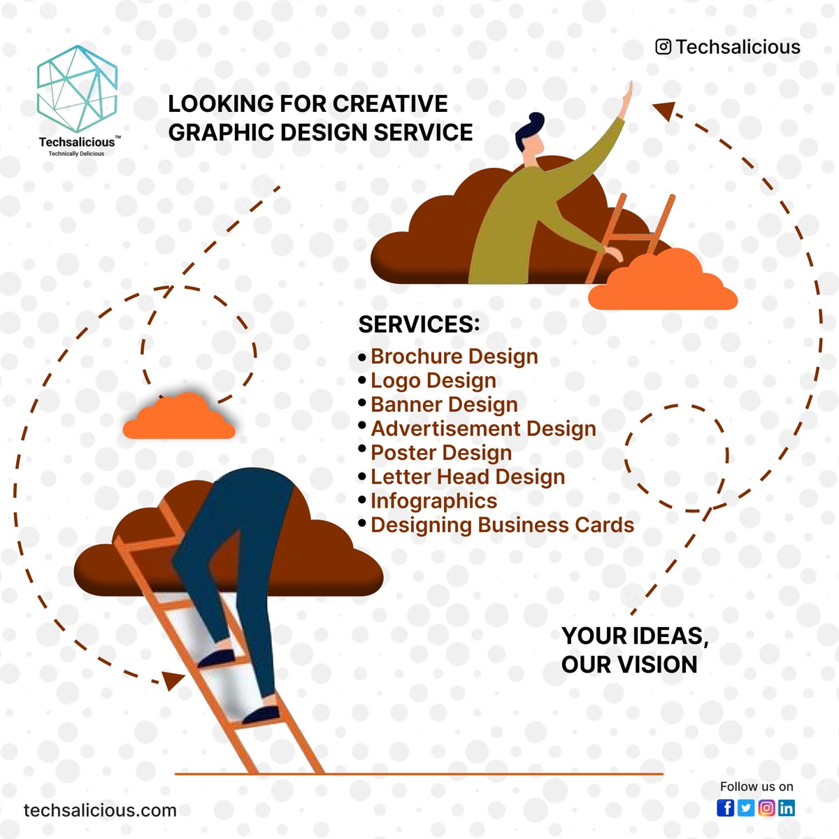 Techsalicious's tweet photo. Our solutions help you build the strongest brands in your industry. Our team of graphic designers and strategic partners seamlessly deliver on your goals through the use of the most effective digital design tools.

#graphicdesign #design #art #graphicdesigner #illustration https://t.co/nV3pxymb3p