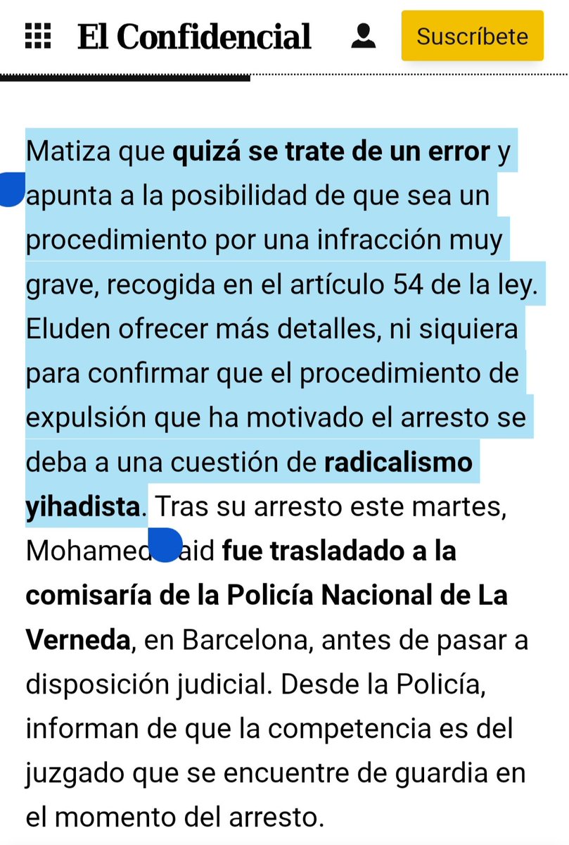 UCFRcat's tweet photo. Article molt revelador sobre @MohamedSaidBad2 i #Amarouch Azbir.
Mostra la confusió policial: la detenció podria ser fruit d'un error. 
"La portavoz cita una infracción grave de la ley de estrangeria... [pero] otra portavoz policial la corrige" https://t.co/hRZs4KTsVR